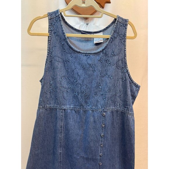 Womans  ERIKA & Co Long Denim Dress/Jumper Medium - Picture 5 of 5